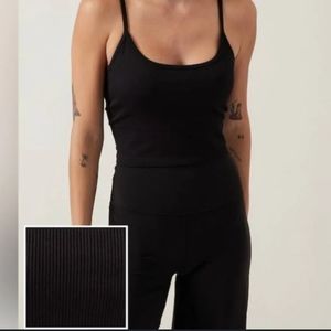 NWT Athleta Aurora Seamless Cami Cropped Black Size Large